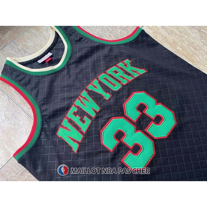 Maillot New York Knicks Patrick Ewing NO 33 Mitchell & Ness 1991-92 Noir